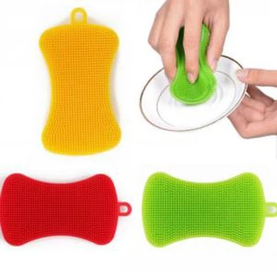 Multifunkční silikonová hubka na nádobí ve tvaru pračky