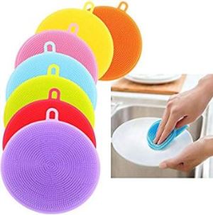 Měkké silikonové nádobí mycí houbu Scrubber kuchyně