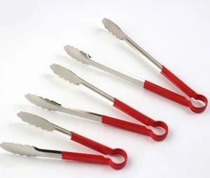 Silikonové kuchyňské servírovací kleště z nerezové oceli