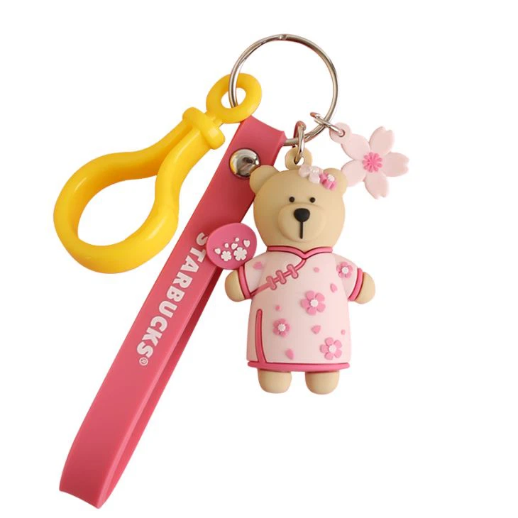 Design 3D Bear Doll PVC Klíčenka