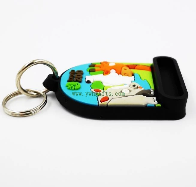Cartoon 3D Soft Pvc Keychain Promotional Gift Rubber Key Holders