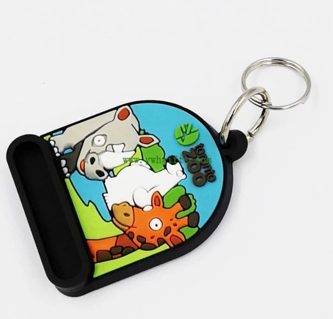 Cartoon 3D Soft Pvc Keychain Promotional Gift Rubber Key Holders