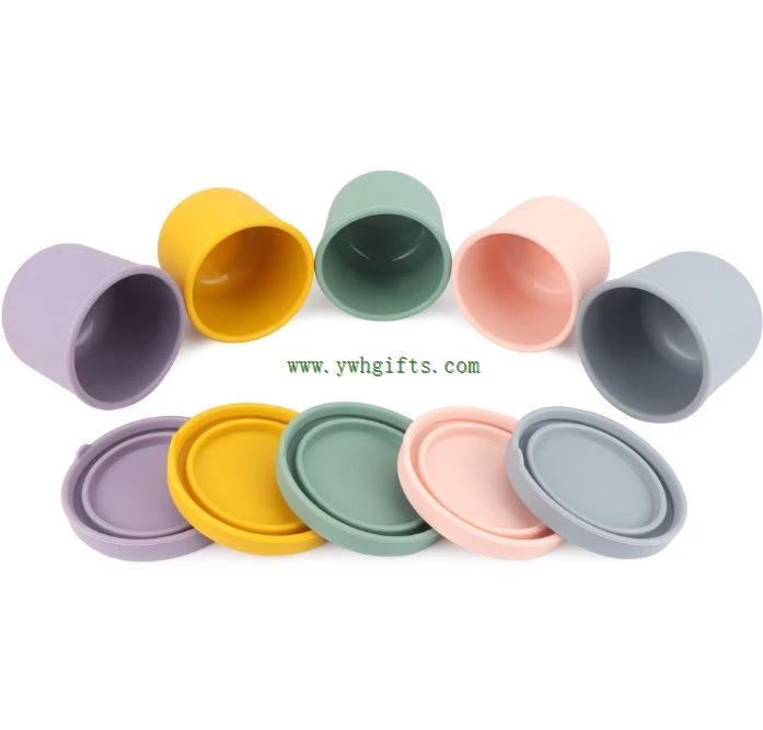 BPA Free Infants Anti-drop Silicone Training Water Cup Silicone Drinking Cup