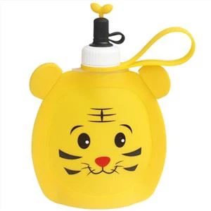 BPA Zdarma silikonové skládací skládací láhve na vodu Dětské Kreslené vodní tašky