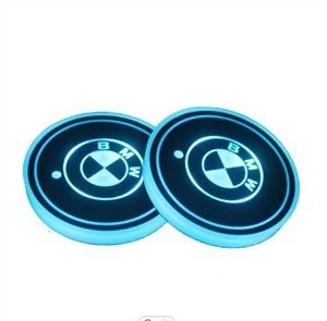 Led Car Coaster Cup Holder Luminescent Cup Pad Blikající světelné nápojové tácky