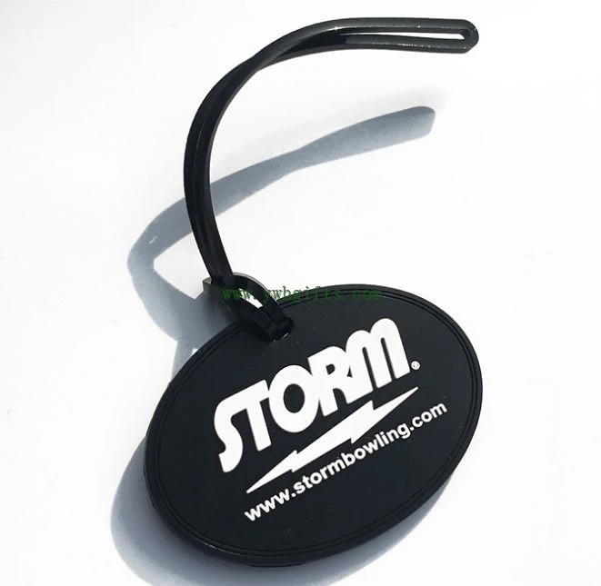 Waterproof Oval 3D Pvc Luggage Tag Rubber Travel Bag Tags